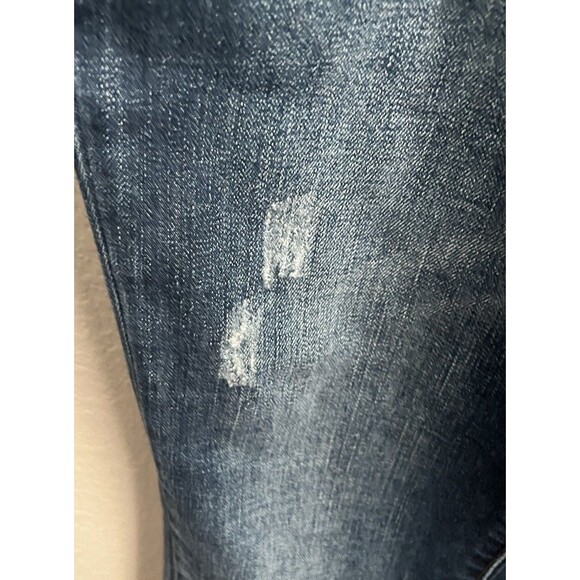 Free People size 27 Distressed Stretch Denim Overalls - Picture 6 of 13